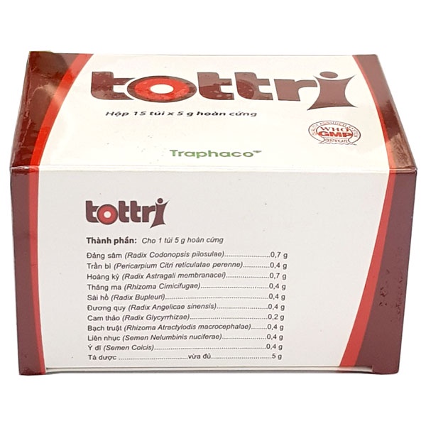 Tottri - Hỗ trợ cải thiện bệnh trĩ, làm co các búi trĩ, tăng sức bền thành mạch (Hộp 15 túi 5g)