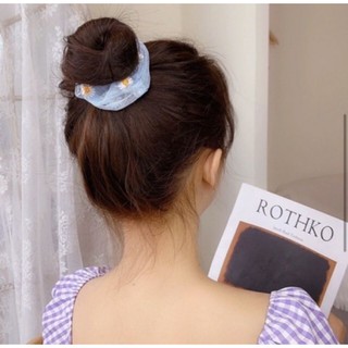 Scrunchies hoa cúc thêu
