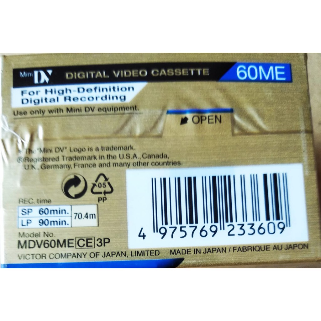 Băng Cassette Mini Dv 90mnt Lp Mode 60 Mnt