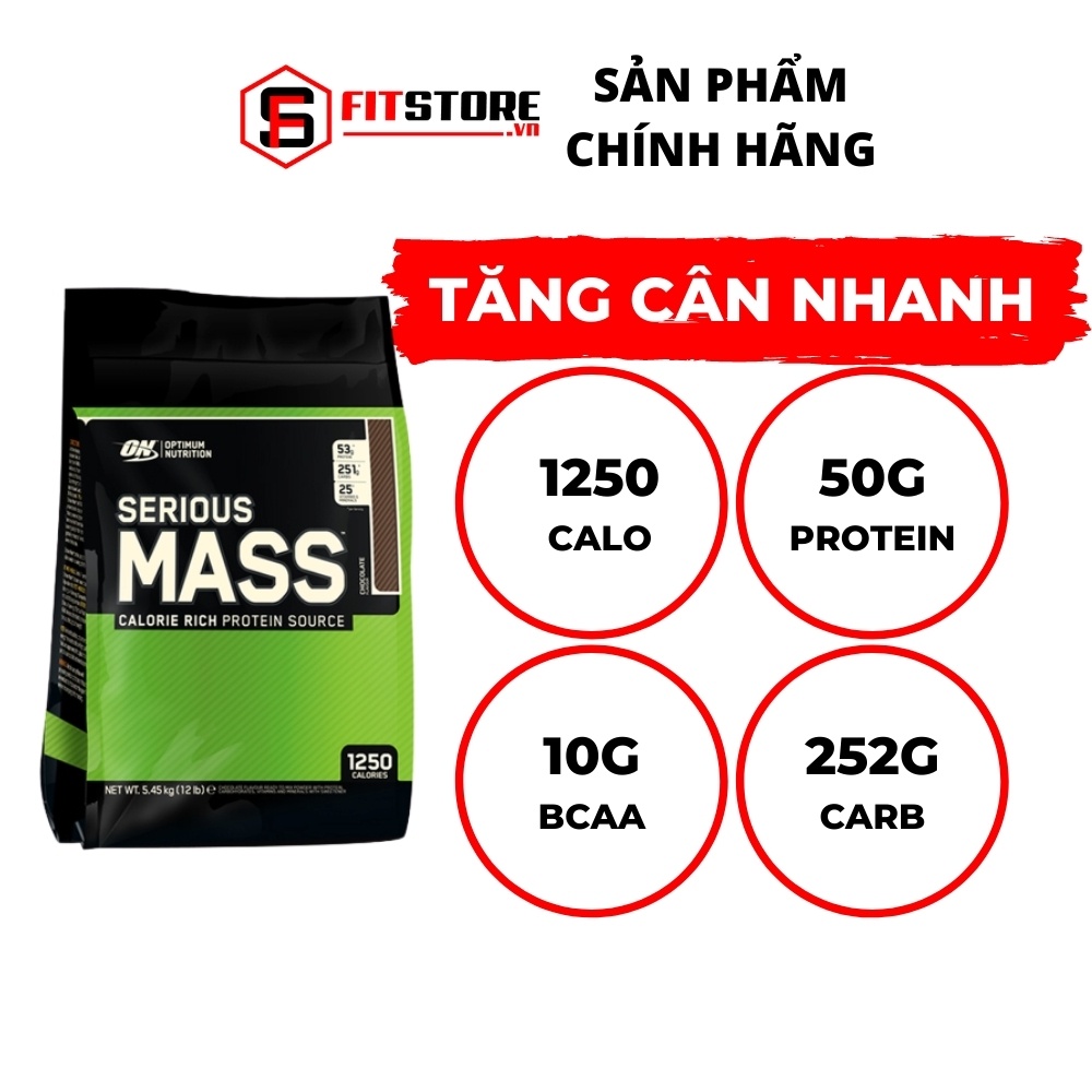 Sữa Tăng Cân Serious Mass Gainer 12Lbs - Tăng Cân Nhanh, An Toàn, Hiệu Quả