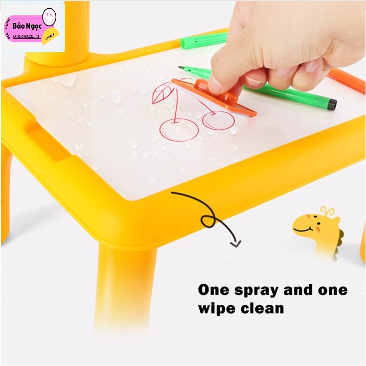 Bàn vẽ thông minh có máy chiếu cho bé tập tô tâp vẽ