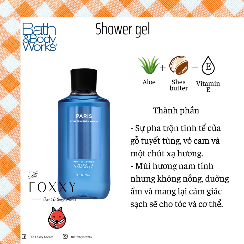 Sữa tắm gội 2 in 1 Bath and Body Works cho nam