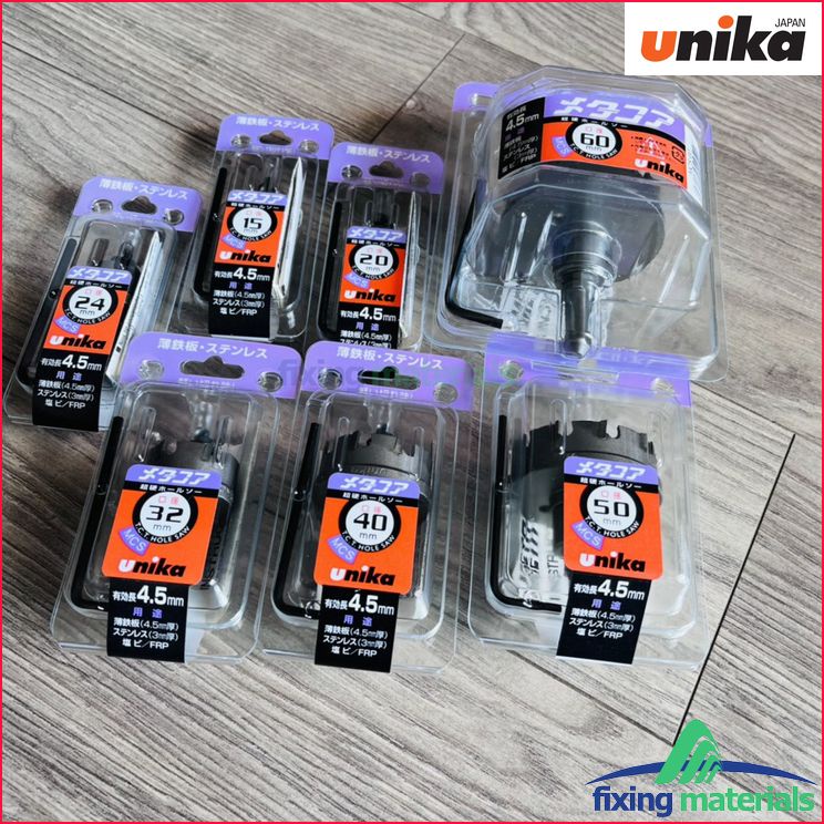 Mũi hợp kim UNIKA khoét lỗ thép tấm và inox mỏng  T.C.T Hole Saw METACORE, Mã MCS (Size nhỏ 14-63mm)