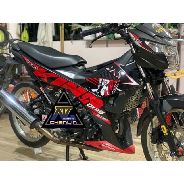 Tem Satria Kingdrang Đỏ Đen
