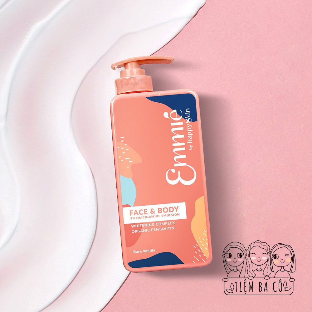 Kem Dưỡng Trắng Da Cho Mặt Và Body 250ml Emmié By Happy Skin Emmie