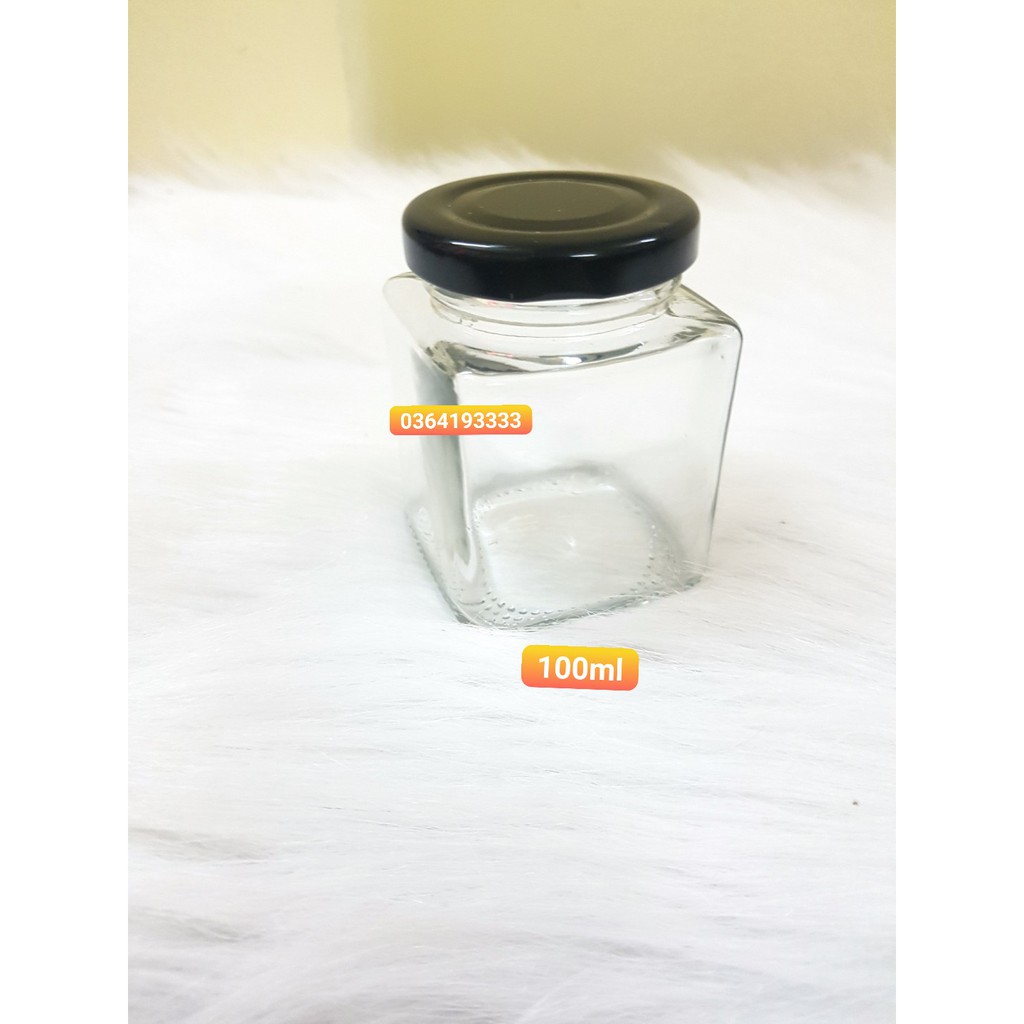 Set 12 Hũ Thủy Tinh Vuông 100ml