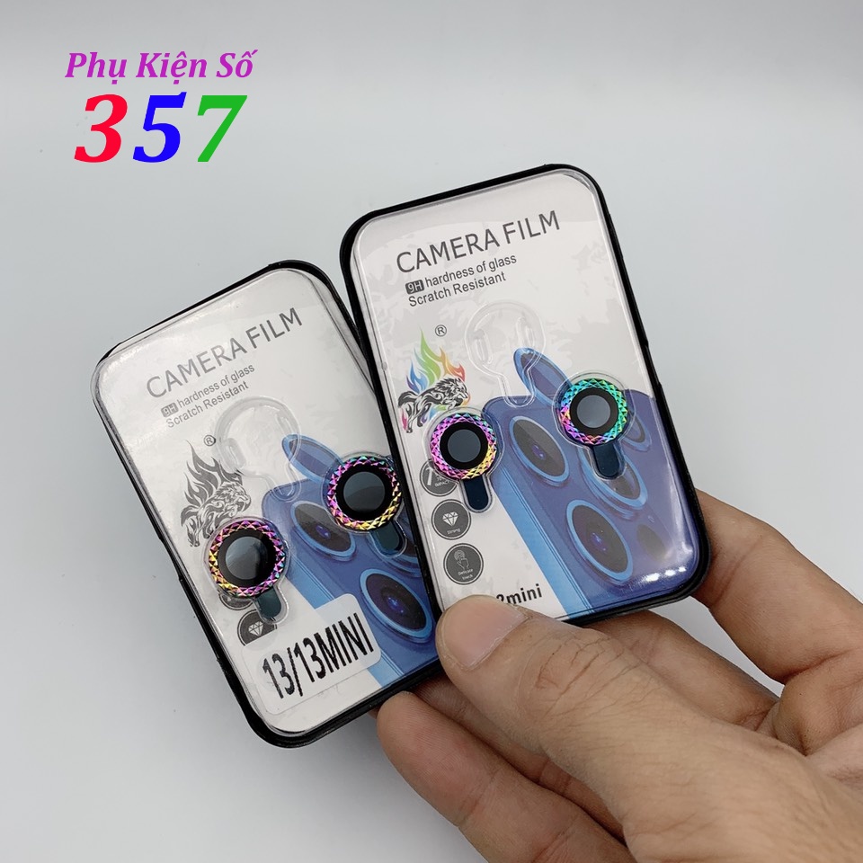 Dán bảo vệ camera viền TITAN Kim Cương 7 màu có hộp đủ dòng IP  - Hàng cao cấp