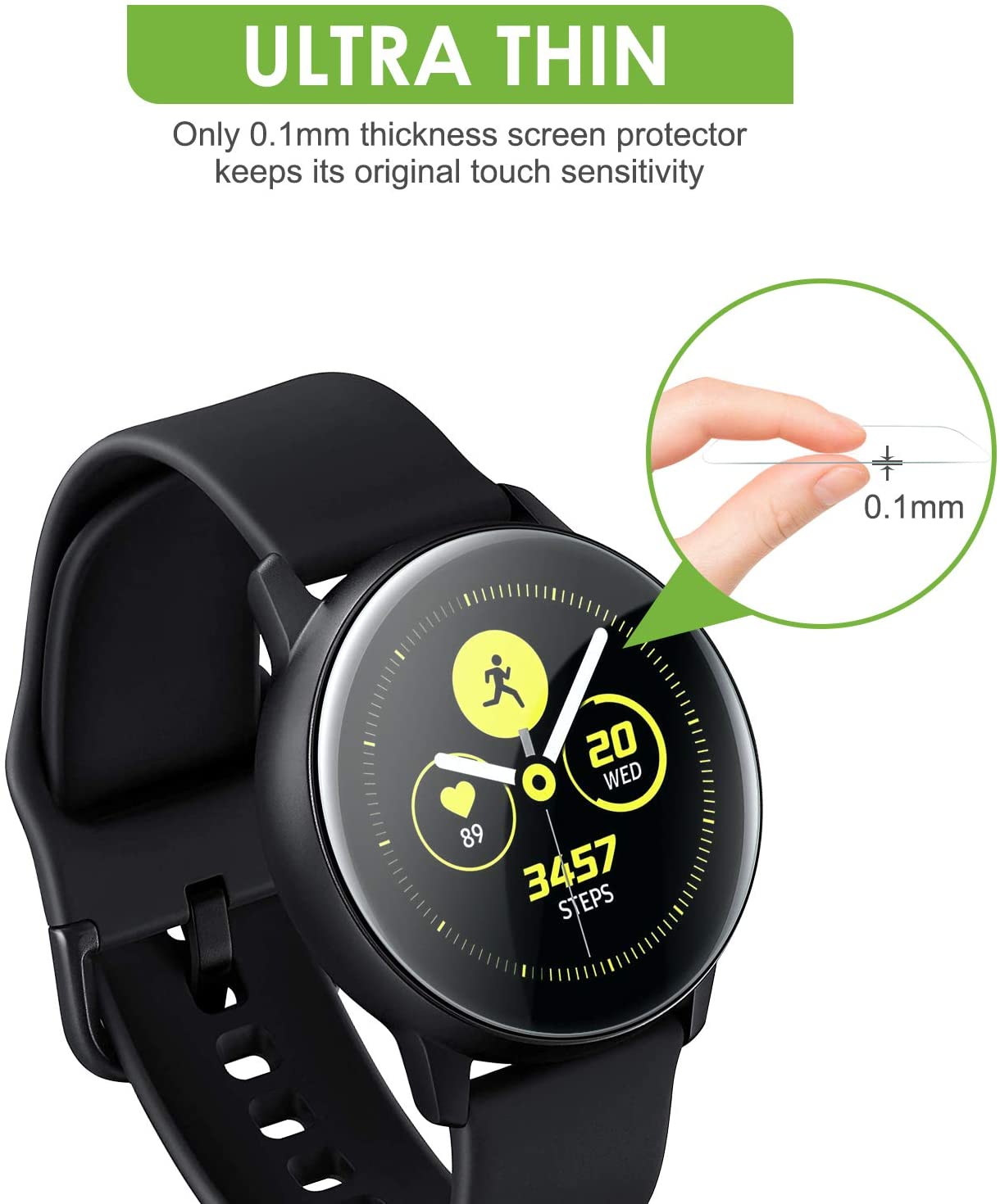 3 Kính Cường Lực Hd Chống Trầy Cho Samsung Galaxy Watch 42mm / 46mm 9h