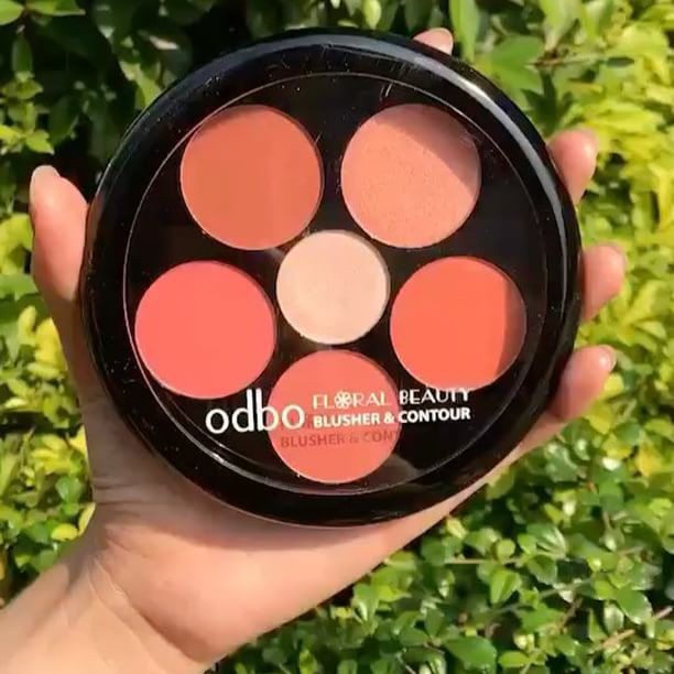 MÁ HỒNG 6 Ô ODBO FLORAL BEAUTY BLUSHER &amp; CONTOUR (OD161)