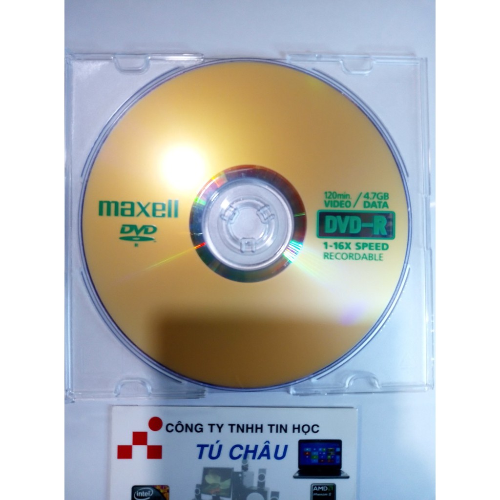 Đĩa trắng Maxell DVD-R 4.7GB DATA 120Min Video 1-16X Speed