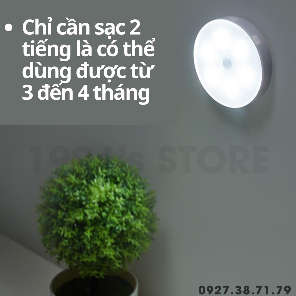 (CÓ SẴN) Đèn Led cảm ứng tự sáng khi có chuyển động ban đêm bản Version 3 - Đèn ngủ không dây cảm biến chuyển động sạc