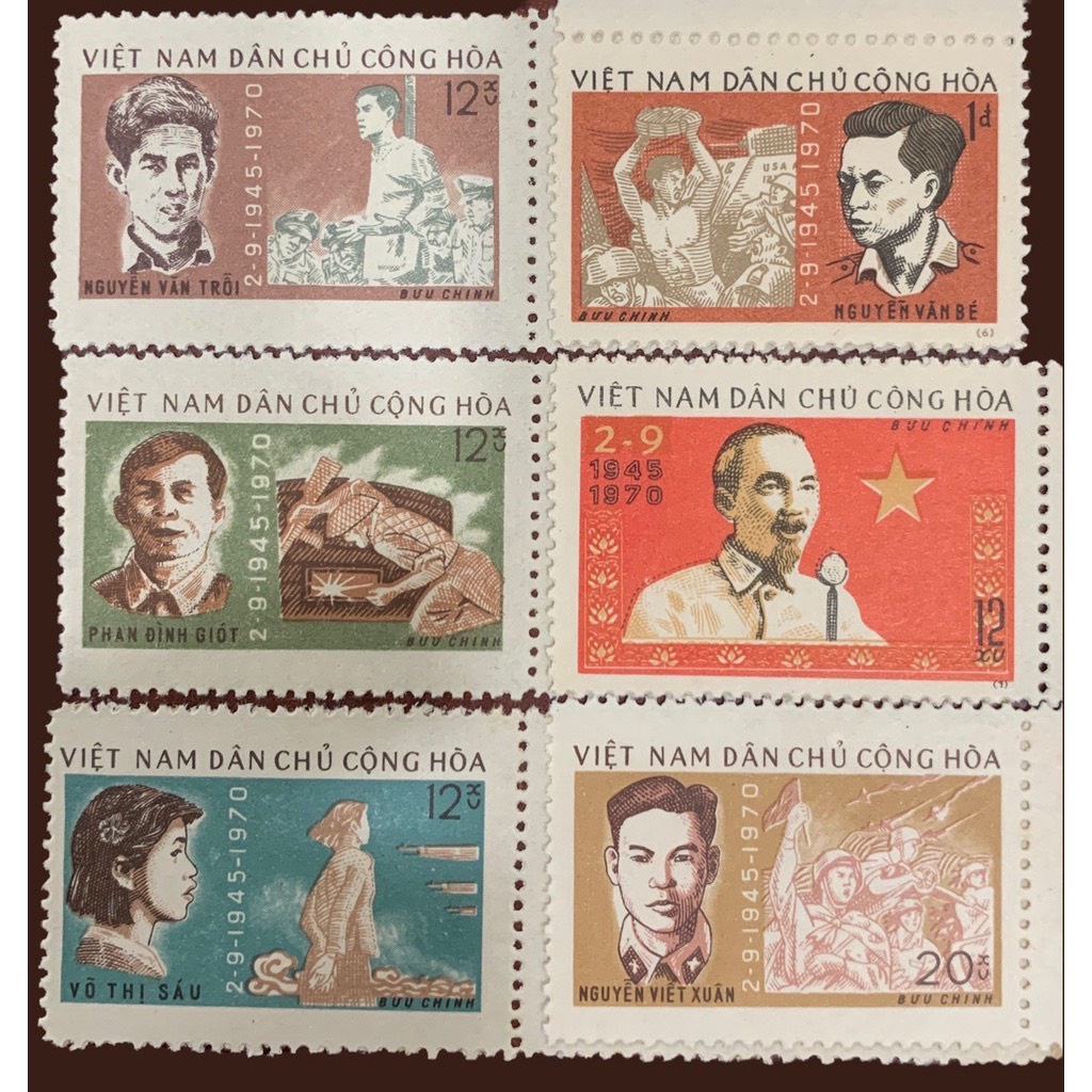 Tem sưu tập MS 244 Tem CTO Việt Nam 1970 Kỷ niệm lần thứ 25 thành lập nước