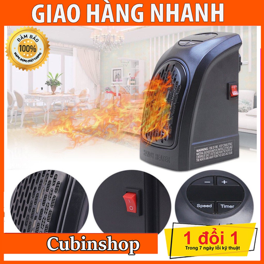 Quạt sưởi có hẹn giờ Handy Heater Hàng Chính Hãng💥BẢO HÀNH 12 THÁNG💥SIÊU HOT💥