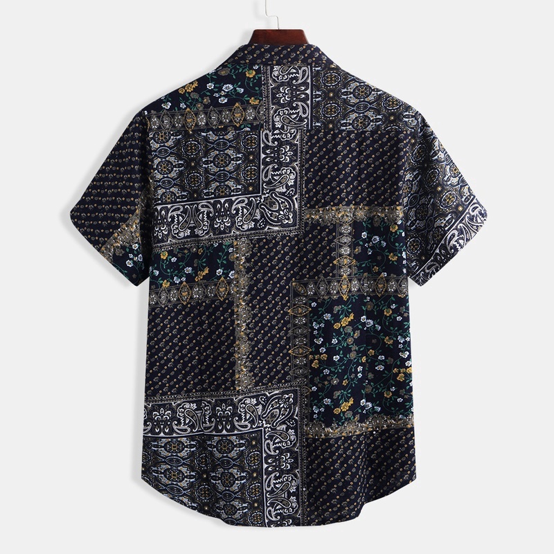 Men's Printed Short Sleeve Men's Floral Shirt85 | BigBuy360 - bigbuy360.vn