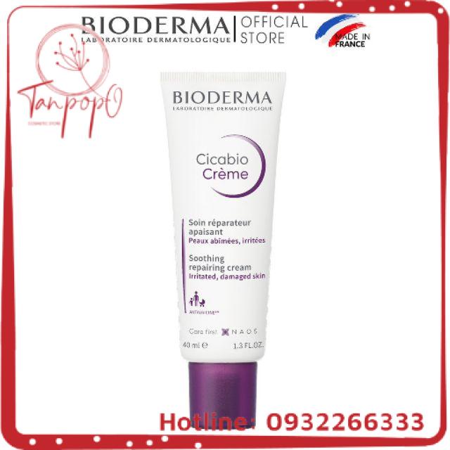 Kem dưỡng phục hồi da tổn thương Bioderma Cicabio Crème - 40ml