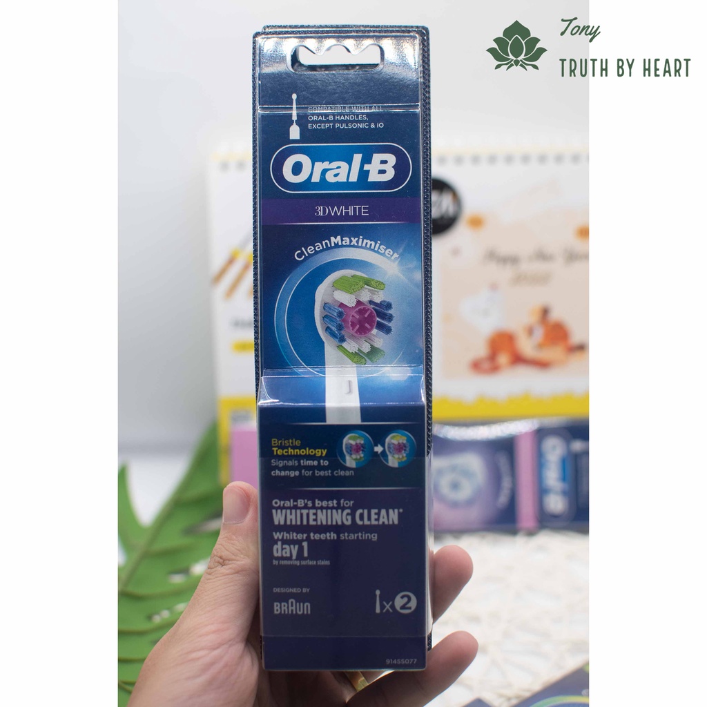 [Hàng mua tại Pháp có bill] Set 2 đầu bàn chải thay thế ORAL- B