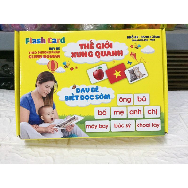 Bộ Flash card khổ A5 to nhất cho bé