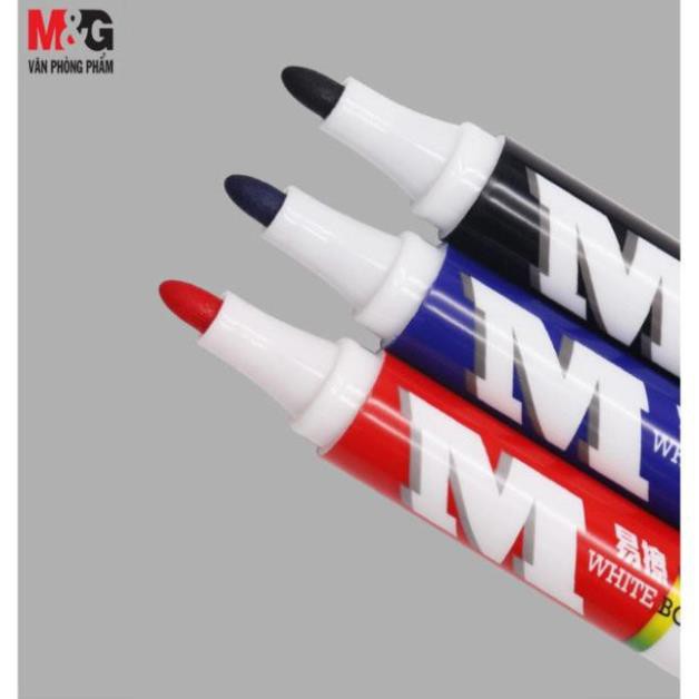 Bút lông viết bảng M&G- bôi được- Màu xanh, đỏ. đen- AWMY2201B/AWMY2201A/AWMY2201C-1 cây