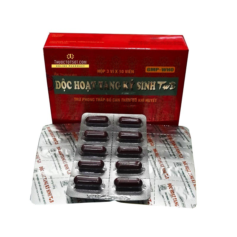Viên uống độc hoạt tang ký sinh TW3 - giúp trừ phong thấp , bổ can thận , bổ khí huyết - hộp 30 viên