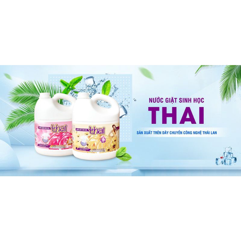 Thùng 4 Can Nước Giặt Sinh Học THAI Khử Mùi Ẩm Mốc Mix Mùi Hương, 4 Can x 3,6L