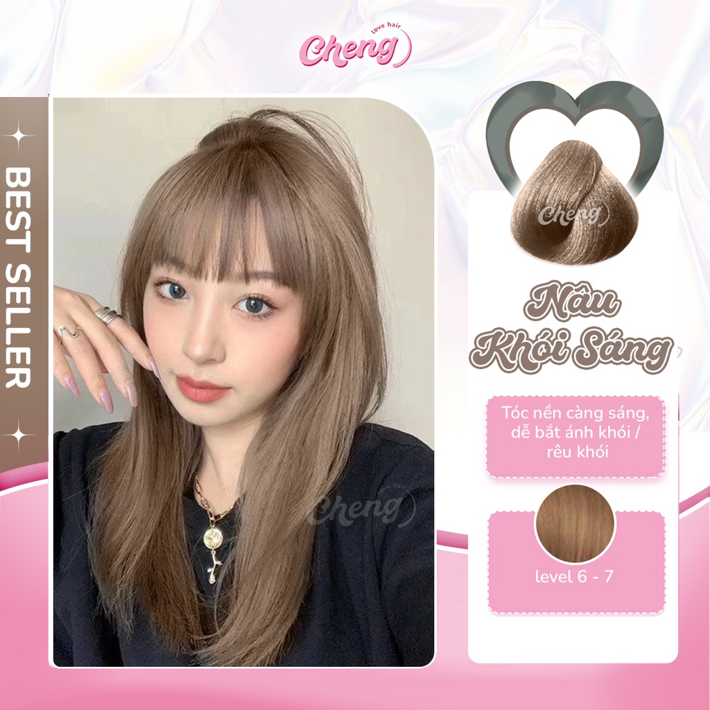 Thuốc Nhuộm Tóc Màu NÂU KHÓI SÁNG Không Tẩy| Chenglovehair, Chenglovehairs