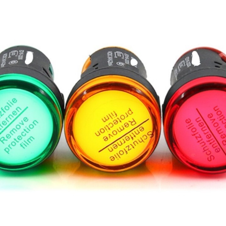 Đèn led báo pha phi 22mm  AD136-22DS điện áp 24vdc và 220vac màu sắc đỏ, vàng, xanh lá, xanh dương, trắng | BigBuy360 - bigbuy360.vn