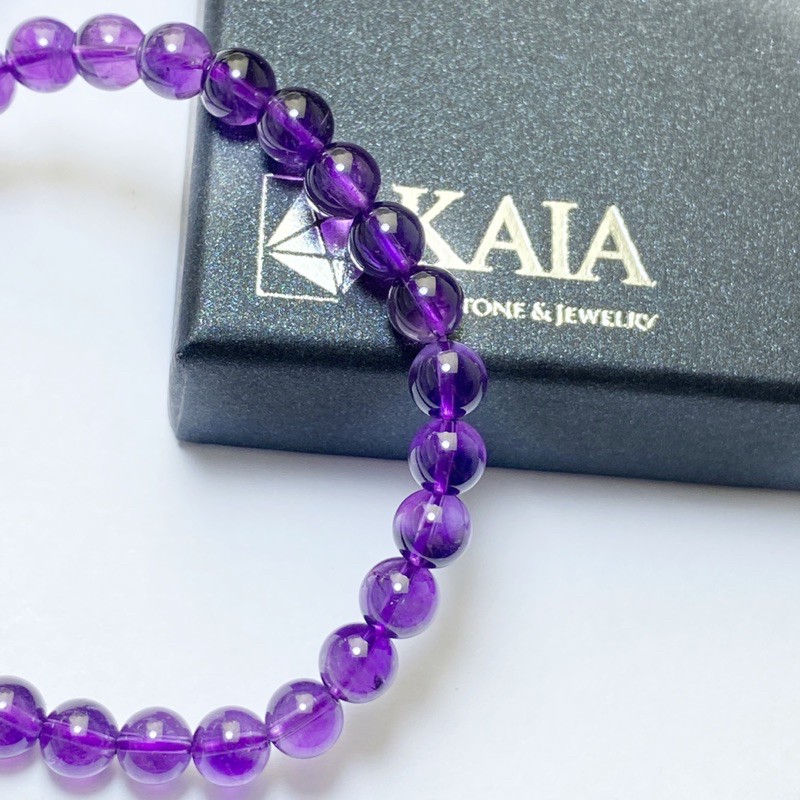 Vòng tay phong thủy thạch anh Tím 6 li - KAIA