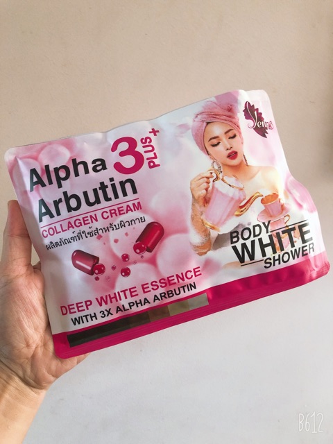 Sét ủ tắm Body White shower Alpha Arbutin mẫu mới