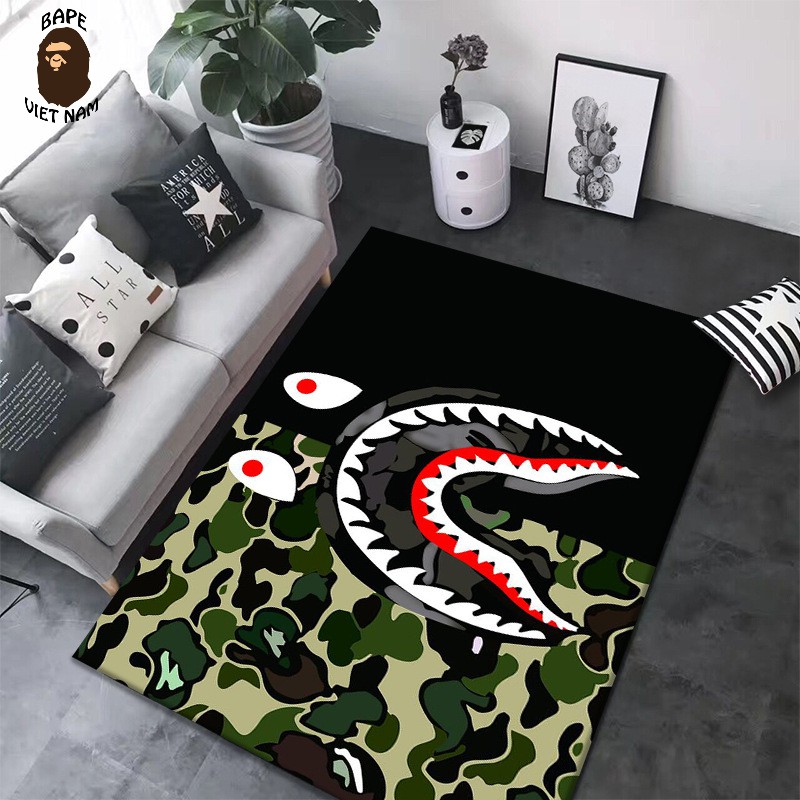 [ODER] Thảm Bape, Supreme, Off White, Stussy, KAWS, Thảm trang trí hình chữ nhật nhiều kích thước Bape Việt Nam