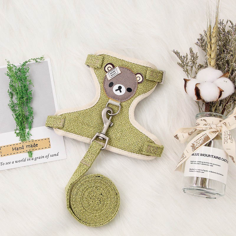 Áo Vest Hoạt Hình Có Dây Dắt Cho Thú Cưng Cỡ Nhỏ Trung Bình Và Mèo