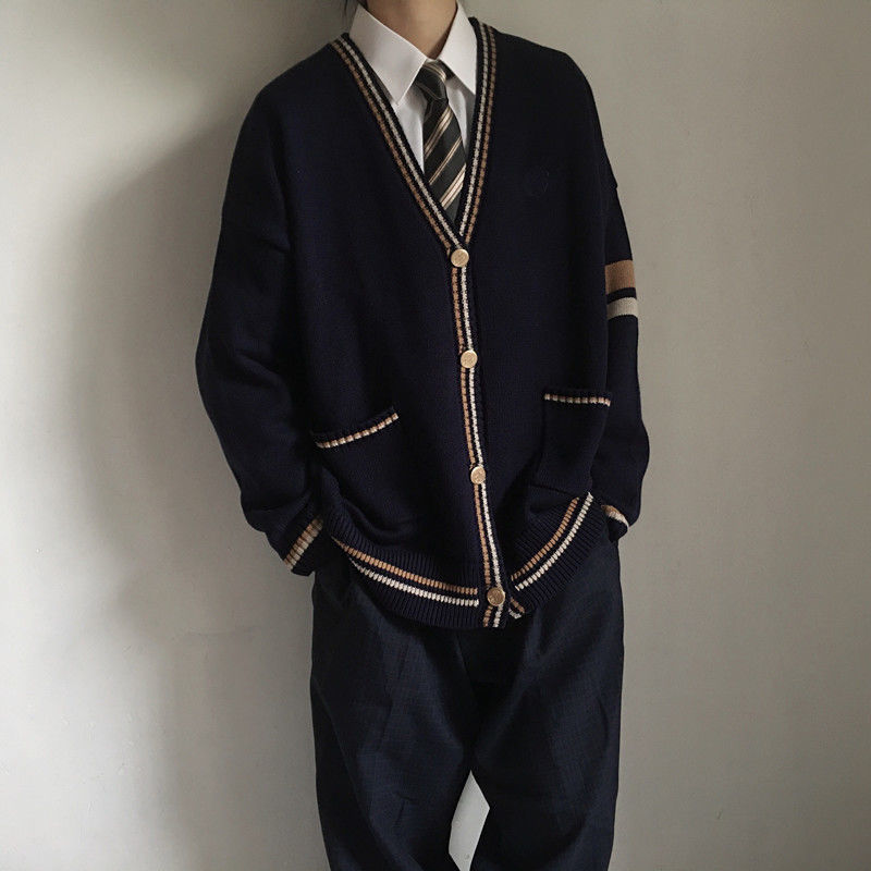 Áo Sweater Dệt Kim Tay Dài Cổ Chữ V Thời Trang Cho Nam | BigBuy360 - bigbuy360.vn