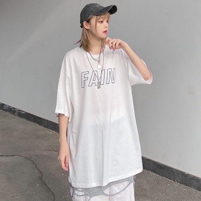 Áo phông shopcossi ,áo thun tay lỡ chất cotton in hình FAIN