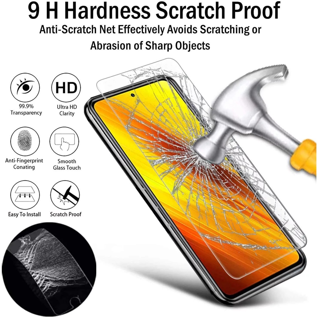 Kính CườNg LựC BảO Vệ MàN HìNh TrướC Và ĐiệN ThoạI 2 Trong 1 Cho Poco X3 Xiaomi Poco X3 NFC
