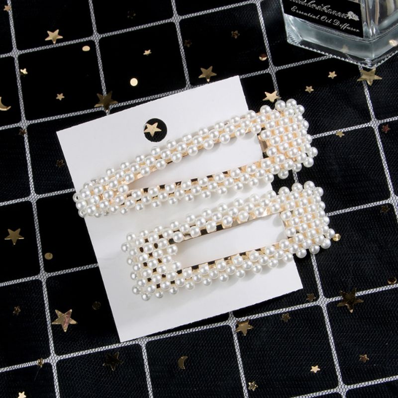 Set 10 Kẹp Tóc Đính Ngọc Trai Nhân Tạo Đơn Giản Thời Trang