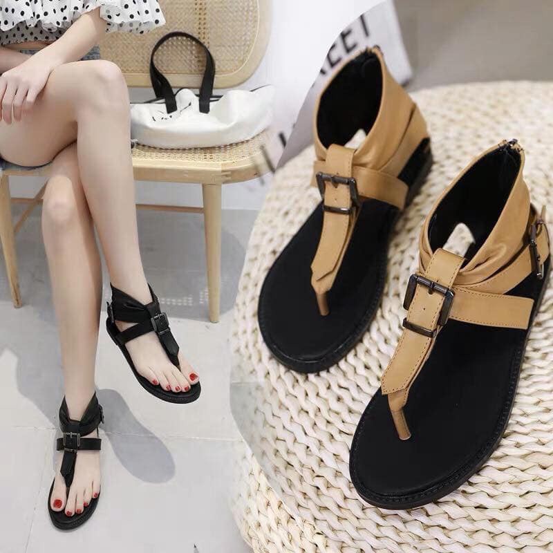 SALE-Giày sandal chiến binh khóa giữa|Giày sandal nữ