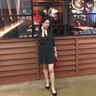 Váy sơ mi chấm bi