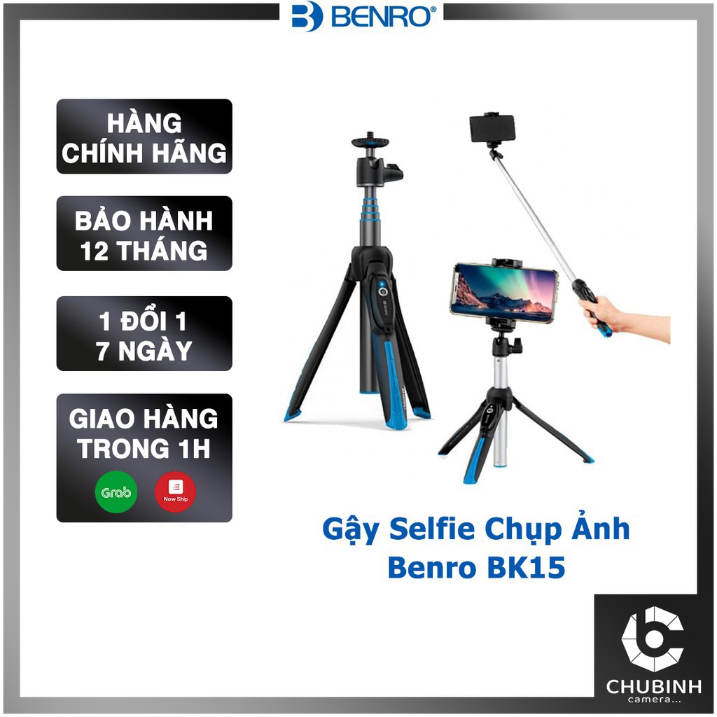 Gậy Selfie | Benro Mini Tripod màu Xanh | BK15 | Chính Hãng