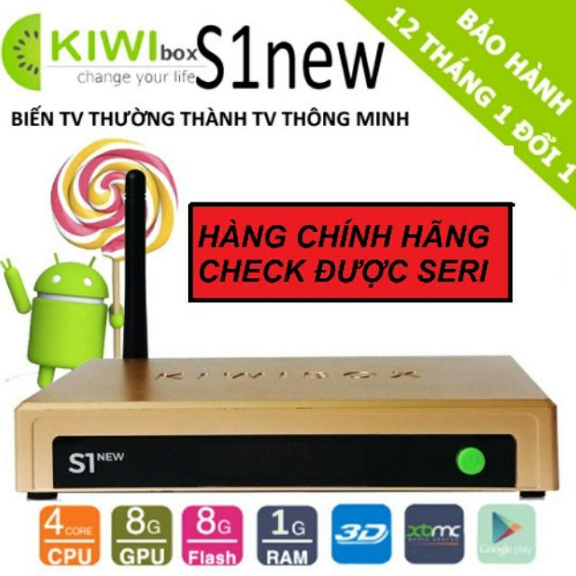Smart Tivi box Android Kiwibox S1 New chính hãng