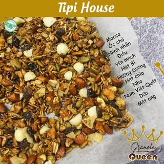 Granola Queen Cao Cấp ♥️Freeship♥️ Không Đường Tinh Luyện - Tipi Handmade