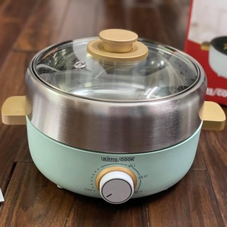 Nồi lẩu mini Kimscook Hàn Quốc 3 trong 1 (mầu xanh/mầu trắng)