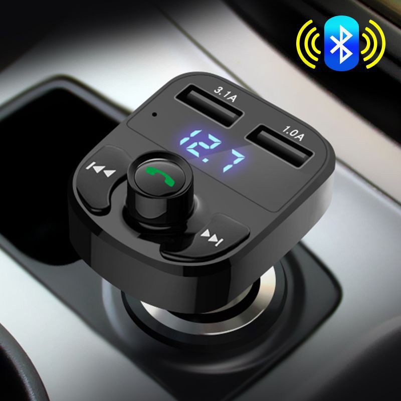 ℡Tẩu Nghe Nhạc Bluetooth Kiêm Sạc Điện Thoại Đa Năng Cho Ô Tô Xe Hơi Hyundai HY-82 (Hỗ trợ chơi thẻ nhớ và USB)