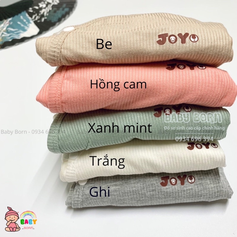 Bộ sơ sinh cài lệch Joyo chất tăm tre mềm mịn, phong cách