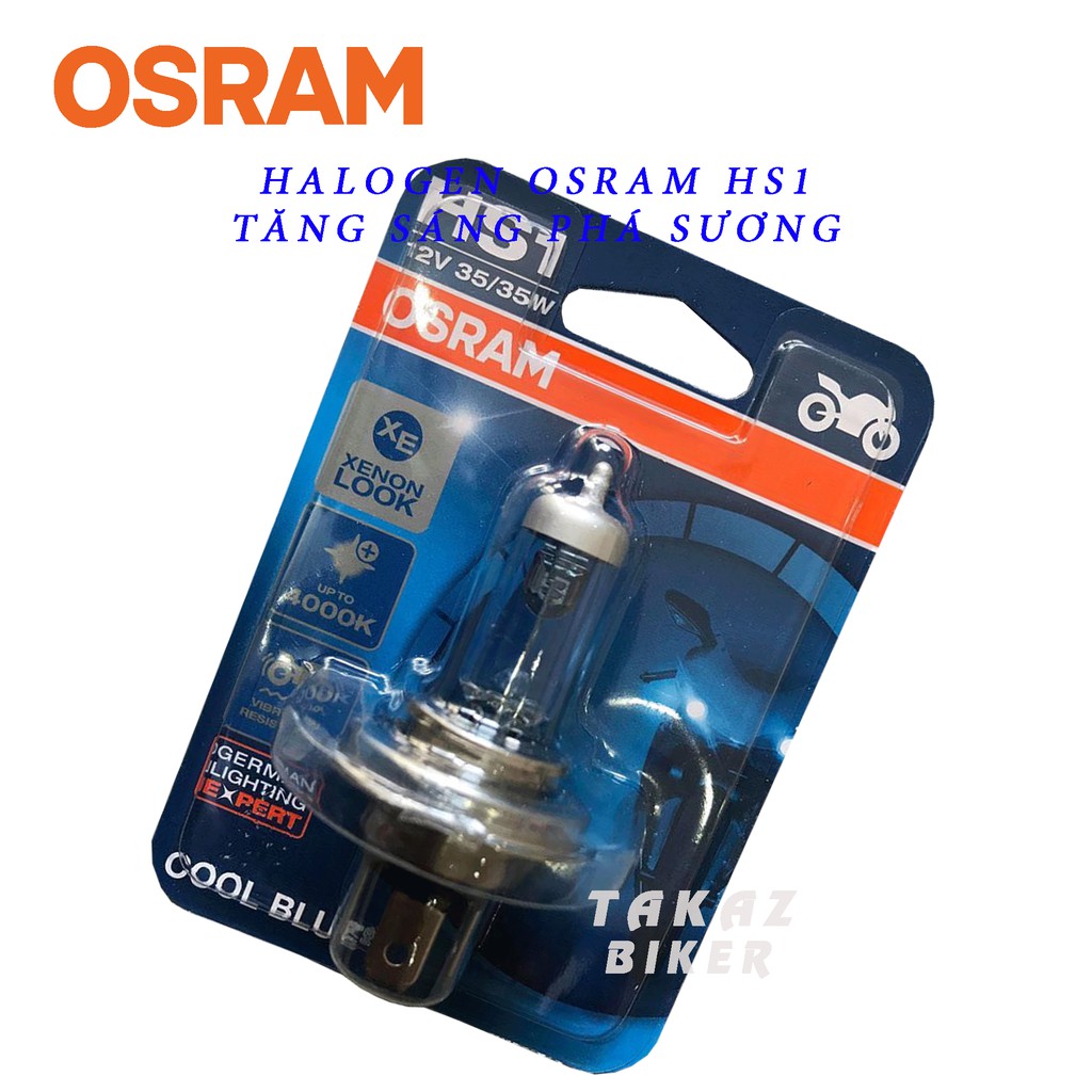 Bóng đèn HAL OSRAM HS1 Air Blade, Wave RS , Exciter , Vison tăng sáng +50% tăng sáng 64185CB-01B 35/35W 12V