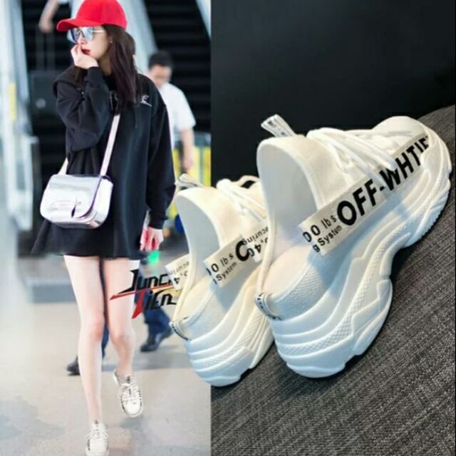 Giầy sục nữ thể thao Offwhite 5 phân