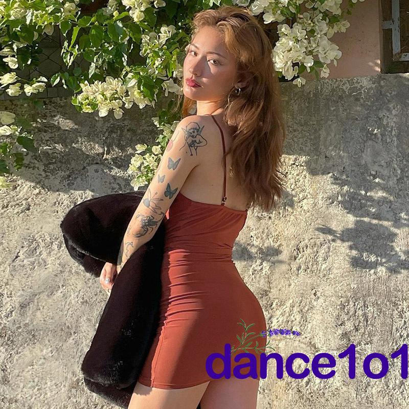 Đầm Nữ Cổ Thuyền Hở Lưng Màu Sắc Ngọt Ngào