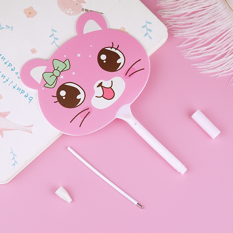 Bút Bi Quạt Hình Thú Cưng Mực Xanh  Clovershop68