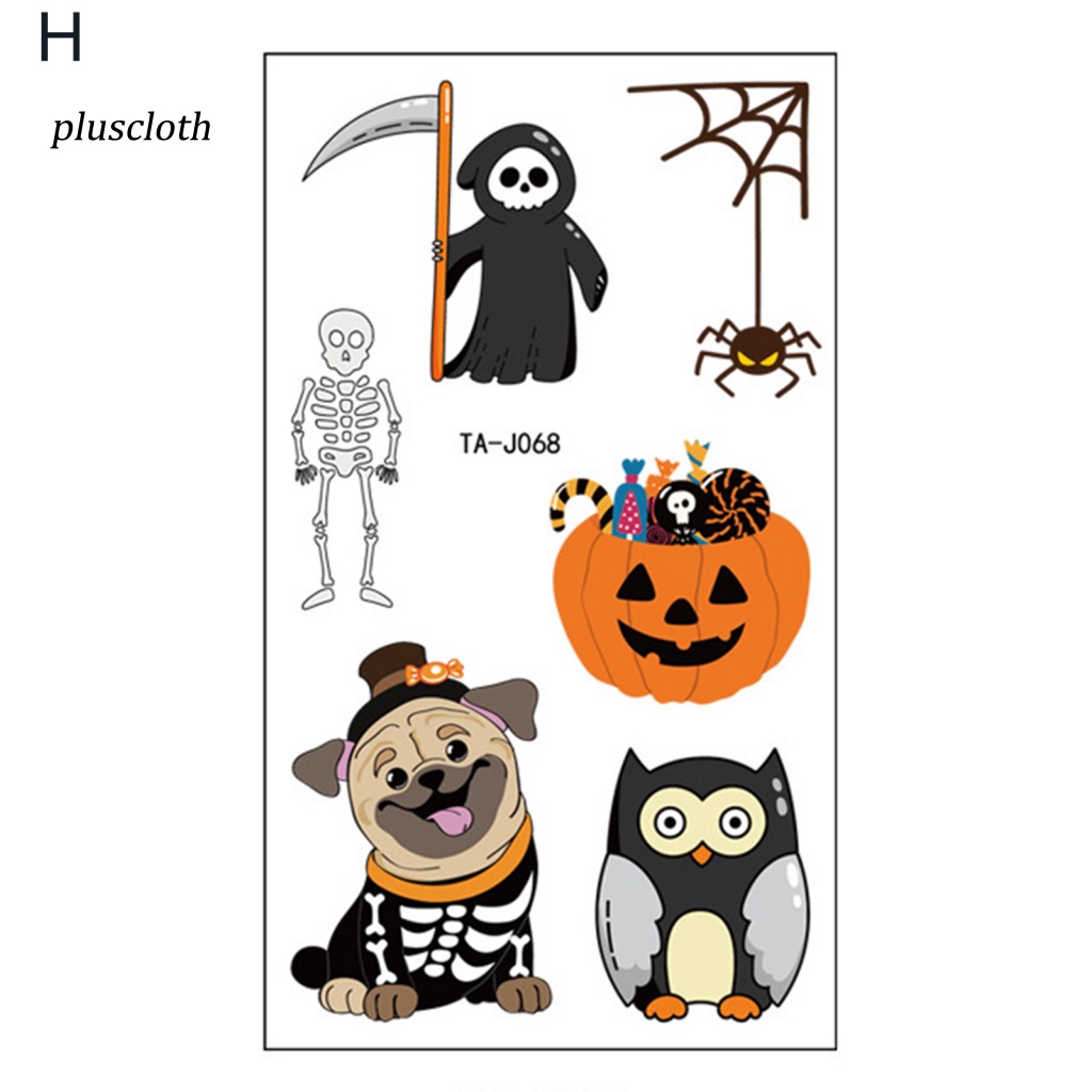 Hình Xăm Dán Họa Tiết Bí Ngô Halloween Cho Bé