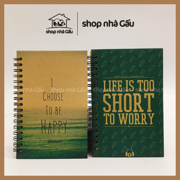 Sổ tay ghi chép vintage nhiều mẫu- handmade- cute khổ A6 bìa cứng giấy kraft in hình cute nhiều mẫu - Shop Nhà Gấu