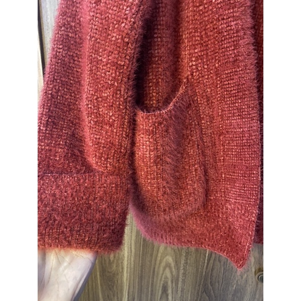 Áo cadigan lông thỏ pass