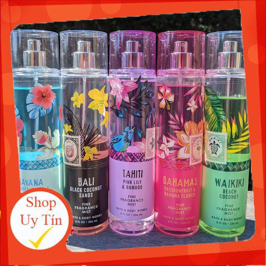 Xịt Thơm Bath & Body Works Fine Fragrance Mist - NEW TROPICAL 2019 🍭Hot🍭 | Thế Giới Skin Care